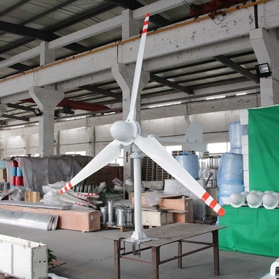 ব্লু হোমমেড অল্টারনেটর উইন্ড টারবাইন 50KW 380V ফ্ল্যাঞ্জ সংযোগ