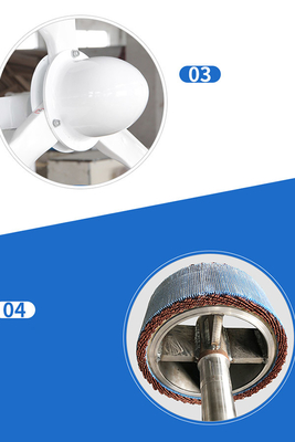 96V 220V অনুভূমিক শ্যাফট উইন্ড টারবাইন 3Ph অফ গ্রিড উইন্ড জেনারেটর